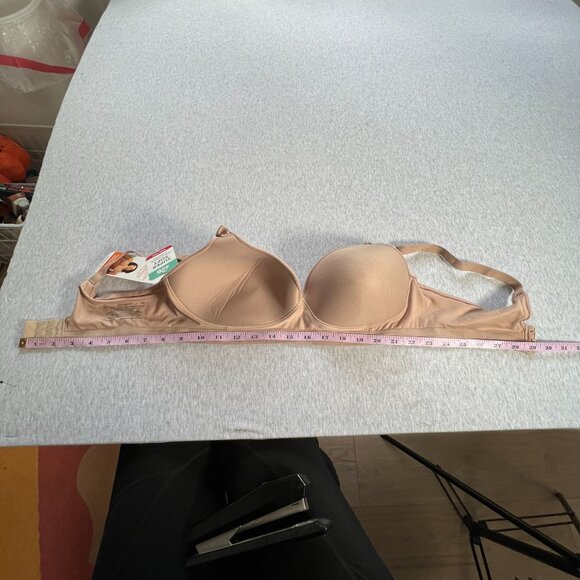 Simply Perfect By Warners Super Soft Wire-Free Comfort Bra 40B Beige Adjustable - Picture 8 of 10